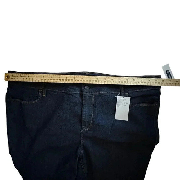 Old Navy Stretch Super Skinny Womens Jeans Plus Sz 22 Short Dark Wash New - Picture 8 of 14